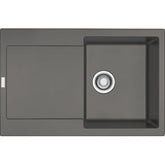 FRANKE Fragranitespüle MRG 611-78 Steingrau Druckknopf Edelstahl 114.0477.487