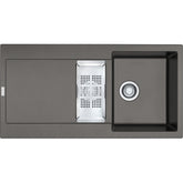 FRANKE Fragranitespüle MRG 651-97 Steingrau Druckknopf Edelstahl 114.0477.260