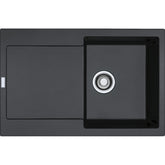 FRANKE Fragranitespüle MRG 611-78 Onyx Druckknopf Edelstahl 114.0477.485