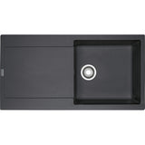 FRANKE Fragranitespüle MRG 611-97 Onyx Druckknopf Edelstahl 114.0477.353