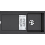 FRANKE Fragranitespüle MRG 651-97 Onyx Druckknopf Edelstahl 114.0477.257