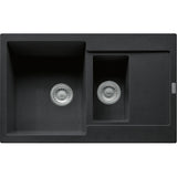 FRANKE Fragranitespüle MRG 651-78 Onyx Druckknopf Edelstahl 114.0477.282