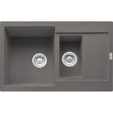 FRANKE Fragranitespüle MRG 651-78 Steingrau Druckknopf Edelstahl 114.0477.302