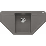 FRANKE Fragranitespüle MRG 612-97 E Steingrau Druckknopf Edelstahl 114.0477.552