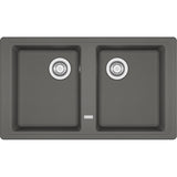 FRANKE Fragranitebecken BFG 620-34-34 Steingrau Drehknopf 114.0302.015