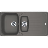 FRANKE Fragranitespüle AZG 651-97 Steingrau Drehknopf Chrom 114.0477.970