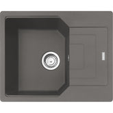 FRANKE Fragranitespüle UBG 611-62 Steingrau Drehknopf Edelstahl 114.0682.548