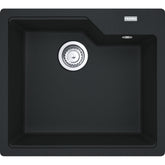 FRANKE Fragranitebecken UBG 610-56 Onyx Drehknopf Edelstahl 114.0682.644
