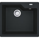 FRANKE Fragranitebecken UBG 610-56 Onyx Drehknopf Edelstahl 114.0682.644
