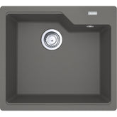 FRANKE Fragranitebecken UBG 610-56 Steingrau Drehknopf Edelstahl 114.0682.643