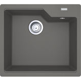 FRANKE Fragranitebecken UBG 610-56 Steingrau Drehknopf Edelstahl 114.0682.643