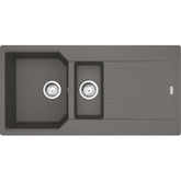 FRANKE Fragranitespüle UBG 651-100 Steingrau Drehknopf 114.0682.533