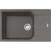FRANKE Fragranitespüle UBG 611-78 XL Steingrau Drehknopf Edelstahl 114.0682.569