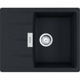 FRANKE Fragranitespüle CNG 611-62 Black Matt Drehknopf Edelstahl 114.0681.428
