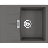 FRANKE Fragranitespüle CNG 611-62 Steingrau Drehknopf Edelstahl 114.0681.427