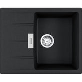 FRANKE Fragranitespüle CNG 611-62 Onyx Drehknopf Edelstahl 114.0681.426