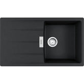 FRANKE Fragranitespüle CNG 611-86 Onyx Drehknopf Edelstahl 114.0682.458