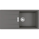 FRANKE Fragranitespüle CNG 611-100 Steingrau Drehknopf Edelstahl 114.0682.504
