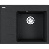 FRANKE Fragranitespüle CNG 611-62 A Onyx Drehknopf Edelstahl 114.0627.655