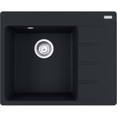 FRANKE Fragranitespüle CNG 611-62 A Black Matt Drehknopf Edelstahl 114.0627.619