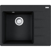 FRANKE Fragranitespüle CNG 611-62 A Onyx Drehknopf Edelstahl 114.0627.656