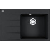 FRANKE Fragranitespüle CNG 611-78 A Onyx Drehknopf Edelstahl 114.0627.657
