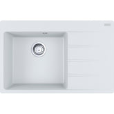 FRANKE Fragranitespüle CNG 611-78 A Glacier Drehknopf Edelstahl 114.0685.103