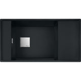 FRANKE Fragranitespüle FSG 611-88 BlackMatt Druckknopf Edelstahl 114.0627.323