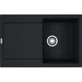 FRANKE Fragranitespüle MRG 611-78 BlackMatt Druckknopf Edelstahl 114.0627.366