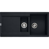 FRANKE Fragranitespüle MRG 651-97 BlackMatt Druckknopf Edelstahl 114.0627.285
