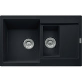 FRANKE Fragranitespüle MRG 651-78 BlackMatt Druckknopf Edelstahl 114.0627.287