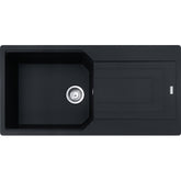 FRANKE Fragranitespüle UBG 611-100 Black Matt Drehknopf 114.0682.733