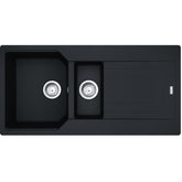 FRANKE Fragranitespüle UBG 251-100 Black Matt Drehknopf 135.0729.509