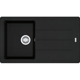 FRANKE Fragranitespüle BFG 611-86 Black Matt Drehknopf 114.0657.809