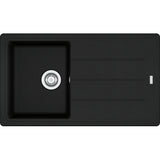 FRANKE Fragranitespüle BFG 611-86 Black Matt Drehknopf 114.0657.809