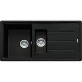 FRANKE Fragranitespüle BFG 651-97 Black Matt Drehknopf 114.0657.807
