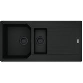 FRANKE Fragranitespüle UBG 251-100 Black Collection Drehknopf 135.0729.530