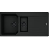 FRANKE Fragranitespüle UBG 251-100 Black Collection Drehknopf 135.0729.530