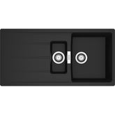 FRANKE Fragranitespüle CNG 251-100 Black Matt Drehknopf 135.0729.525