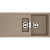 FRANKE Fragranitespüle CNG 651-100 Cashmere Drehknopf Edelstahl 114.0708.258
