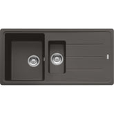 FRANKE Fragranitespüle BFG 651-97 Schiefergrau Drehknopf 114.0723.973