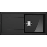 FRANKE Spüle MXK 611-100 Onyx Glänzend Druckknopf Edelstahl 124.0744.938