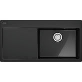 FRANKE Spüle MYK 611-100A links Onyx glänzend Tropfteil links 124.0747.153