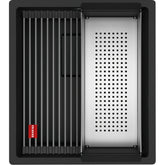 FRANKE Becken KNG 110-37 Matt Black C Collection Drehknopf + Zubehör 125.0747.719