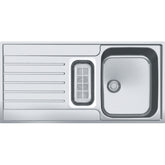 FRANKE Edelstahlspüle AGX 251-100 G Edelstahl Druckknopf Edelstahl 127.0380.391