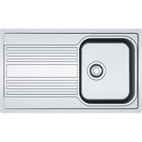 FRANKE Edelstahlspüle RPX 211-86 Edelstahl Drehknopf Chrom 127.0371.767