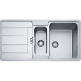 FRANKE Edelstahlspüle HDX 254-97 Edelstahl Druckknopf Edelstahl 127.0378.733