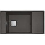 FRANKE Fragranitespüle FSG 211-86 Schiefergrau Druckknopf 135.0723.974