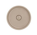 SYSTEMCERAM Einbauspüle Patera 40 U/g Fango 23 inkl. Excenterbetätigung, für 50 cm Schrankbreite, mit geschliffener Oberseite, inkl. Ablauf mit keramischer Abdeckung und Geberit Clou- Überlaufsystem, verschließbar Unterbau keine Beckenlage 34200223