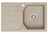 SYSTEMCERAM Einbauspüle Solva 80 Fango 23 inkl. Excenterbetätigung, für 50 cm Schrankbreite, Einbauspüle reversibel Auflage reversibel 50220223